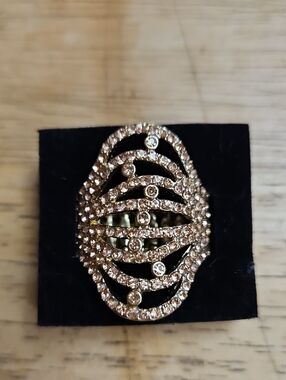 Stratospheric Gold each Rhinestone Ring - Stretchable - 8.5 to 9.5